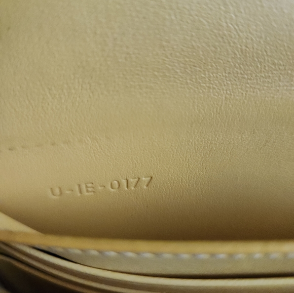 Celine Grained Calfskin Leather Bicolor Gray Yellow Snap Large Long Flap… - Picture 8 of 15